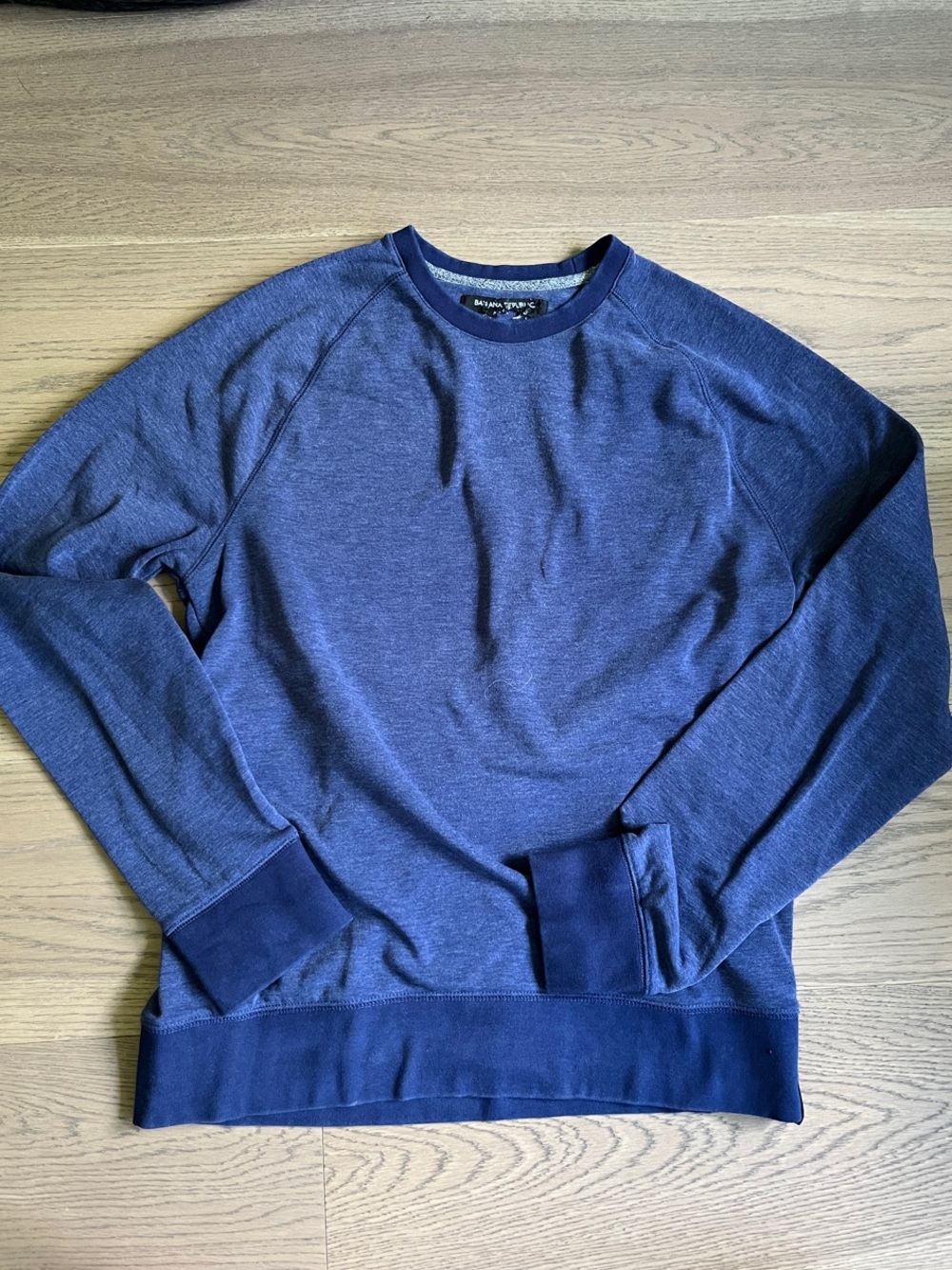 Banana Republic Men's Navy Heather Crewneck Sweatshirt